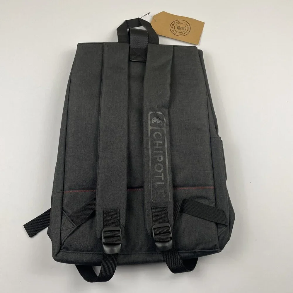 Chipotle Rolltop Backpack Laptop Sleeve Zip Closure Inside Divider Padded Canvas